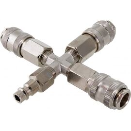  Разветвитель пневматический на 3 выхода со штуцером Pegas pneumatic 3304 