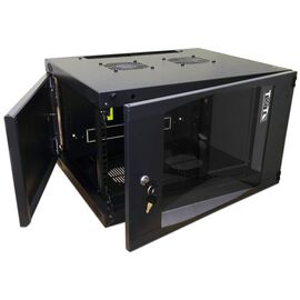  Шкаф коммутационный Lanmaster Next TWT-CBWNG-12U-6X6-BK черный 12U 550x600мм пер.дв.стекл 60кг 