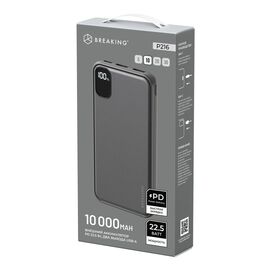  Внешний аккумулятор Breaking P216, 2USB-A + USB-C, 10 000 mAh, 3.0A, 22.5W, PD, LED (Графит) 