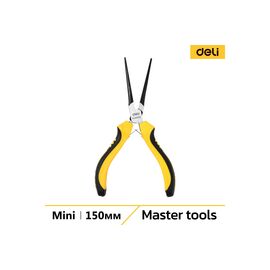  Мини-тонкогубцы Deli DL103202 удлиненные 150мм, двухкомпонентная рукоять 