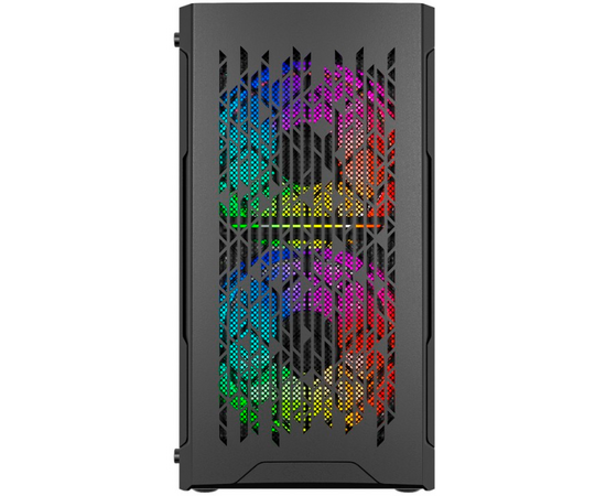  Корпус Powercase Mistral Micro D3B ARGB, Tempered Glass, 2x 140mm ARGB PWM+1x 120mm ARGB PWM, чёрный, mATX  (CMMDB-A3) 