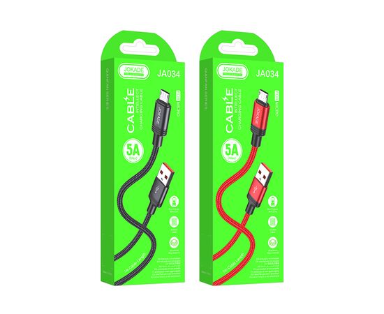  Кабель USB на Micro-USB Jokade JA034 нейлон (black) 