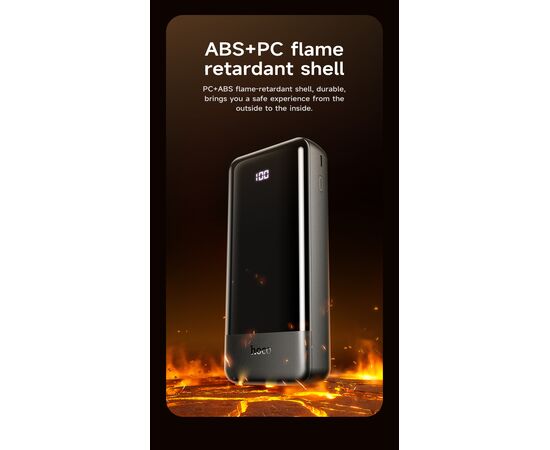  Аккумулятор внешний резервный HOCO J114A Charge with cable and digital display(20000mAh) (чёрный) 