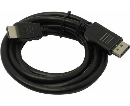  Кабель Bion BXP-CC-DP-HDMI-010 DisplayPort - HDMI, 20M/19M, однонаправленный конвертор сигнала с DisplayPort в HDMI, 1м, черный 
