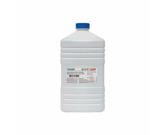  Тонер Cet CE28-Y CET111055Y500 желтый бутылка 500гр для принтера Konica Minolta Bizhub C258/308/368/227i/257i 