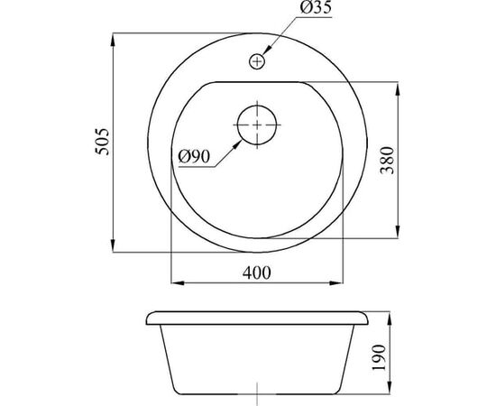  Кухонная мойка AV Engineering AV510000GBKA черный 